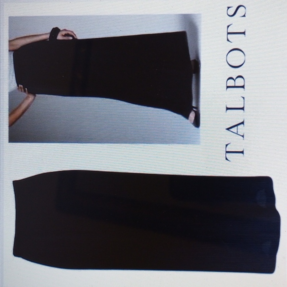 TALBOTS MAXI BLACK STRETCH SKIRT SIZE 16